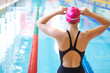 Photo: woman on start of swimming woman on start of swimming