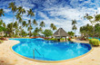 Swimming pool on the beach