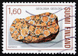 Postage stamp Finland 1986 Rapakivi granite Postage stamp Finland 1986 Rapakivi granite