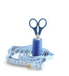 blue sewing kit