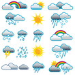 Wetter, Symbole, Piktogramme, Icons, Illustration