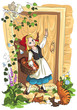 Illustration for fairy tale Little Red Riding Hood