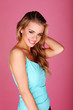 Casual Blonde Girl With Big Smile
