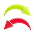 Redo and undo arrow icons isolated