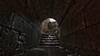 Stock Video Footage of water collecting in an underground stone tunnel in Israel.
