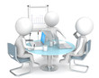 Business meeting. Manager discussing work with his colleagues.