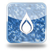 Fire glossy blue icon