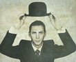 old photo of banker