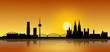 Köln Skyline Sonnenuntergang