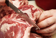 Das durchwachsenen Fleisch vom Iberico-Schwein