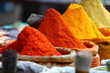 Traditional spices market in India.