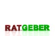 Schriftzug Ratgeber grünrot