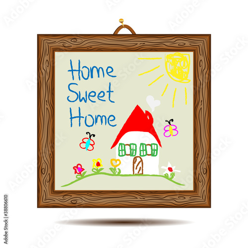 Vector: gerahmtes bild - home sweet home gerahmtes bild - home sweet home