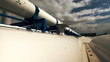 Stock Video Footage of a white pipeline in Israel.