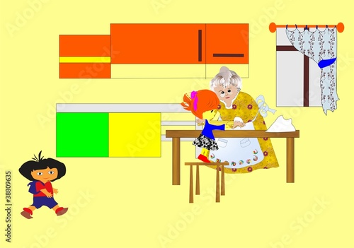 Vector: w kuchni u babci w kuchni u babci