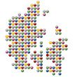 abstract map of Denmark abstract map of Denmark