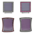 Set of vintage photo frames on white background