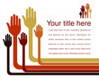 Hand design with text space.