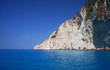 Biała ściana nadmorskiego klifu, wyspa Zakynthos