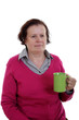 Frau mit Becher