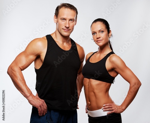 Photo: Beautiful athletic couple. Beautiful athletic couple.