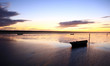 Tranquil moorings, Fllet Lagoon, Chesil Beach, Dorset Tranquil moorings, Fllet Lagoon, Chesil Beach, Dorset