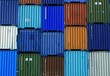 blaue Frachtcontainer