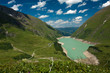 Kaprun Dam, lake and Alps Kaprun Dam, lake and Alps