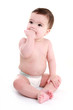 Baby sucking his fist