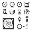 Clocks Icons set elegant series