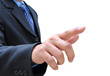 businessman hand touching