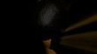 Human Skull Glowing Light Rays