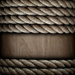wood board with rope