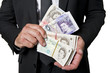 Britische Pfund-Buisness man.