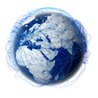 Major global aviation routes on the globe Major global aviation routes on the globe