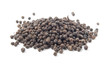 Pile of unground pepper isolated on the white background