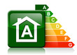 Illustration: classe energetica casa A classe energetica casa A