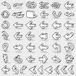 Set vector arrows 3d icons