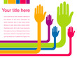 Hand design with copy space vector.