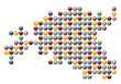 abstract map of Estonia