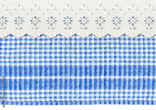Illustration: Gardinen karo blau Gardinen karo blau