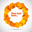 abstract 3D orange circle abstract 3D orange circle