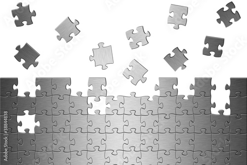 Illustration: Puzzle Aluminium gebürstet Puzzle Aluminium gebürstet