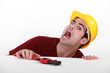 An hurt construction worker.