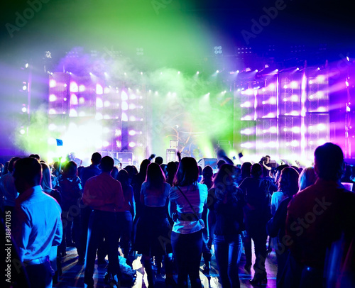 Photo: Silhouettes of people in concert hall Silhouettes of people in concert hall