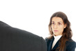 Photo: Business in front of boss isolated on white background Business in front of boss isolated on white background