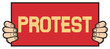 hand held a banner - protest