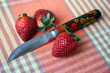 Strawberry and knife