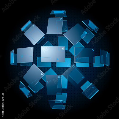 Vector: 3D Spherical Template 3D Spherical Template