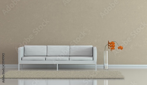 Illustration: Wohndesign - Sofa weiß Wohndesign - Sofa weiß